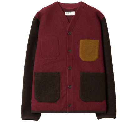 Cardigan Wool Fleece Berry...