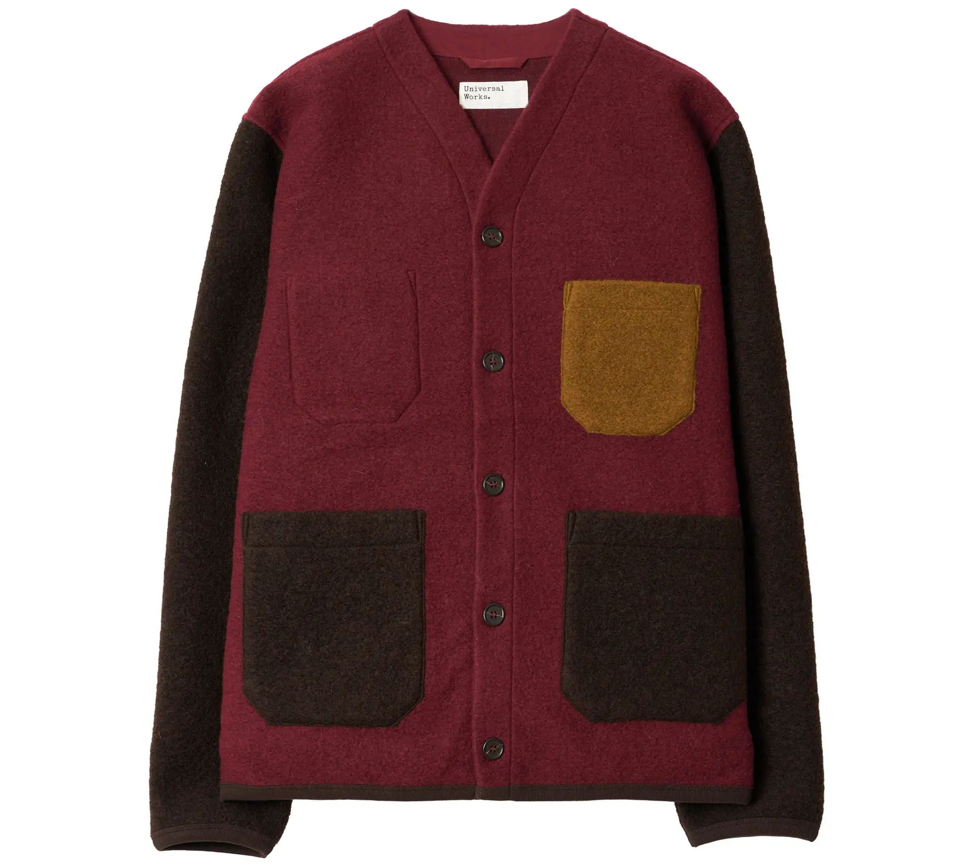 Cardigan Wool Fleece Berry / Brown