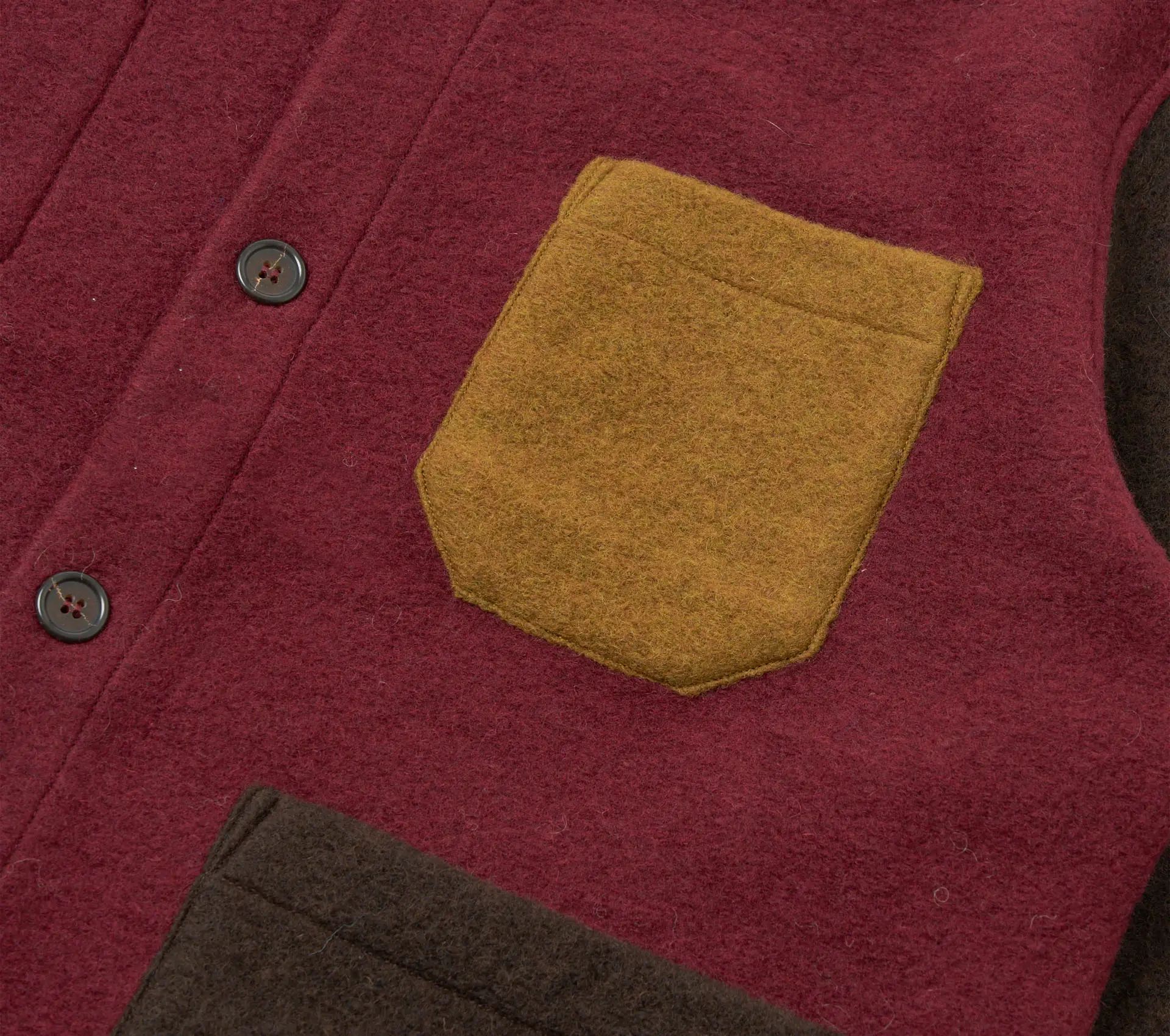 Cardigan Wool Fleece Berry / Brown
