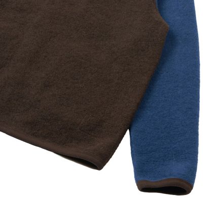 Image #1 of Cardigan Wool Fleece Brown / Indigo