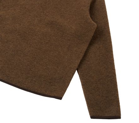 Image #1 of Zip Liner Jacket Wool Fleece Brown Marl