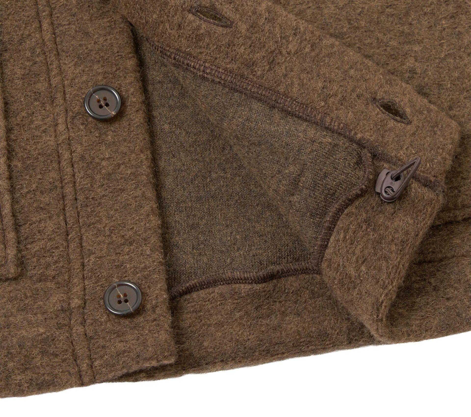 Advance Cardigan Wool Fleece Brown Marl