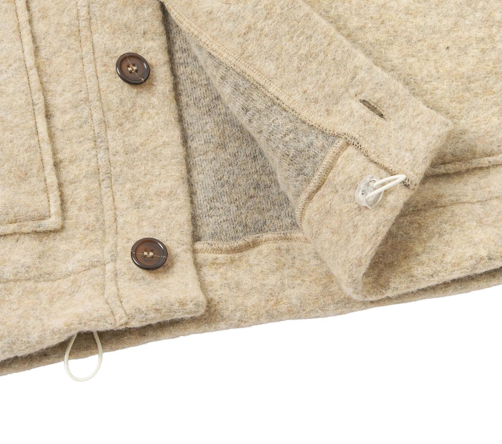 Advance Cardigan Wool Fleece Fawn