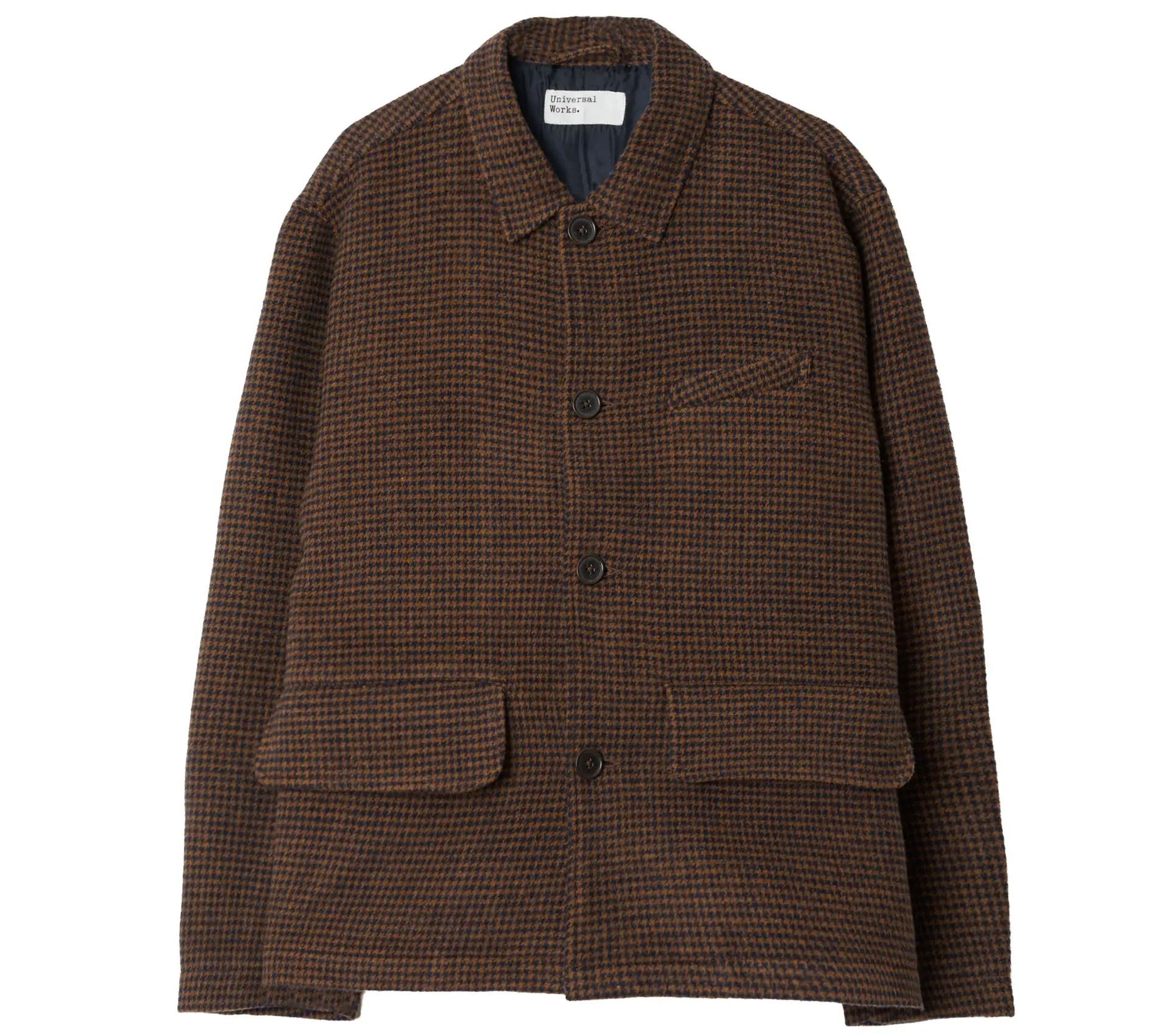 Franck Jacket Wool Tweed Mix Navy / Brown