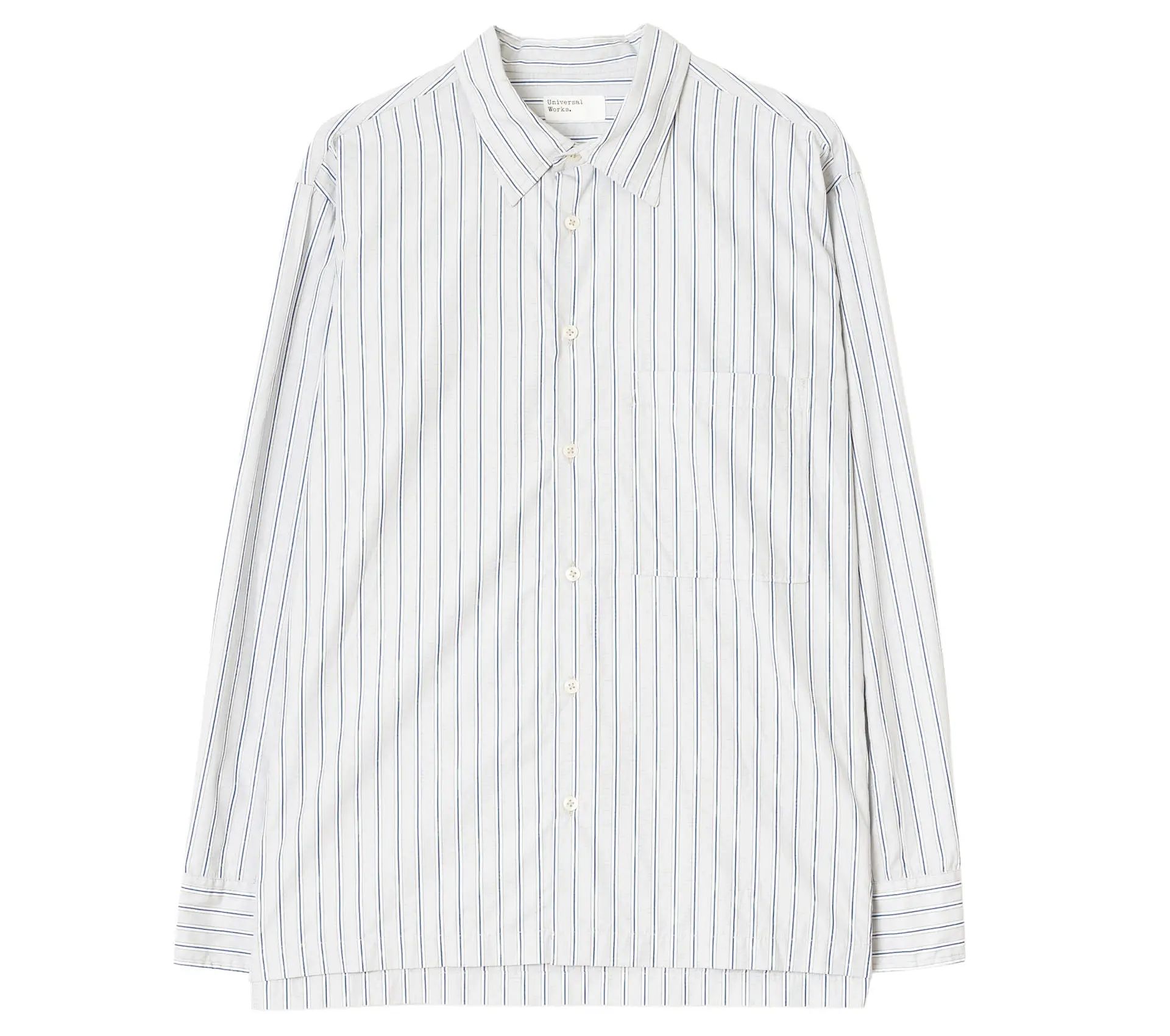 Lucky Shirt Refab Compact Cotton Grey Stripe