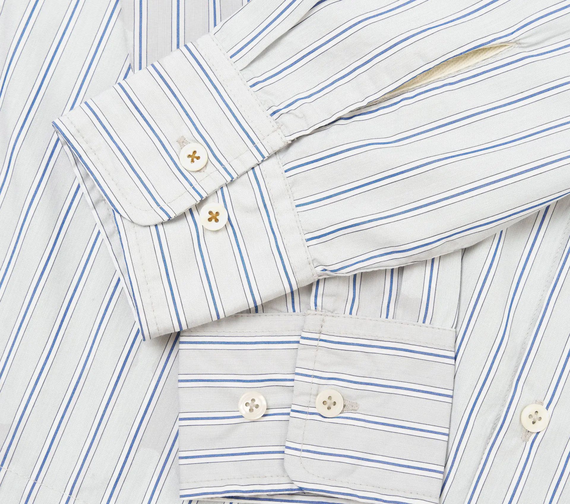 Lucky Shirt Refab Compact Cotton Grey Stripe