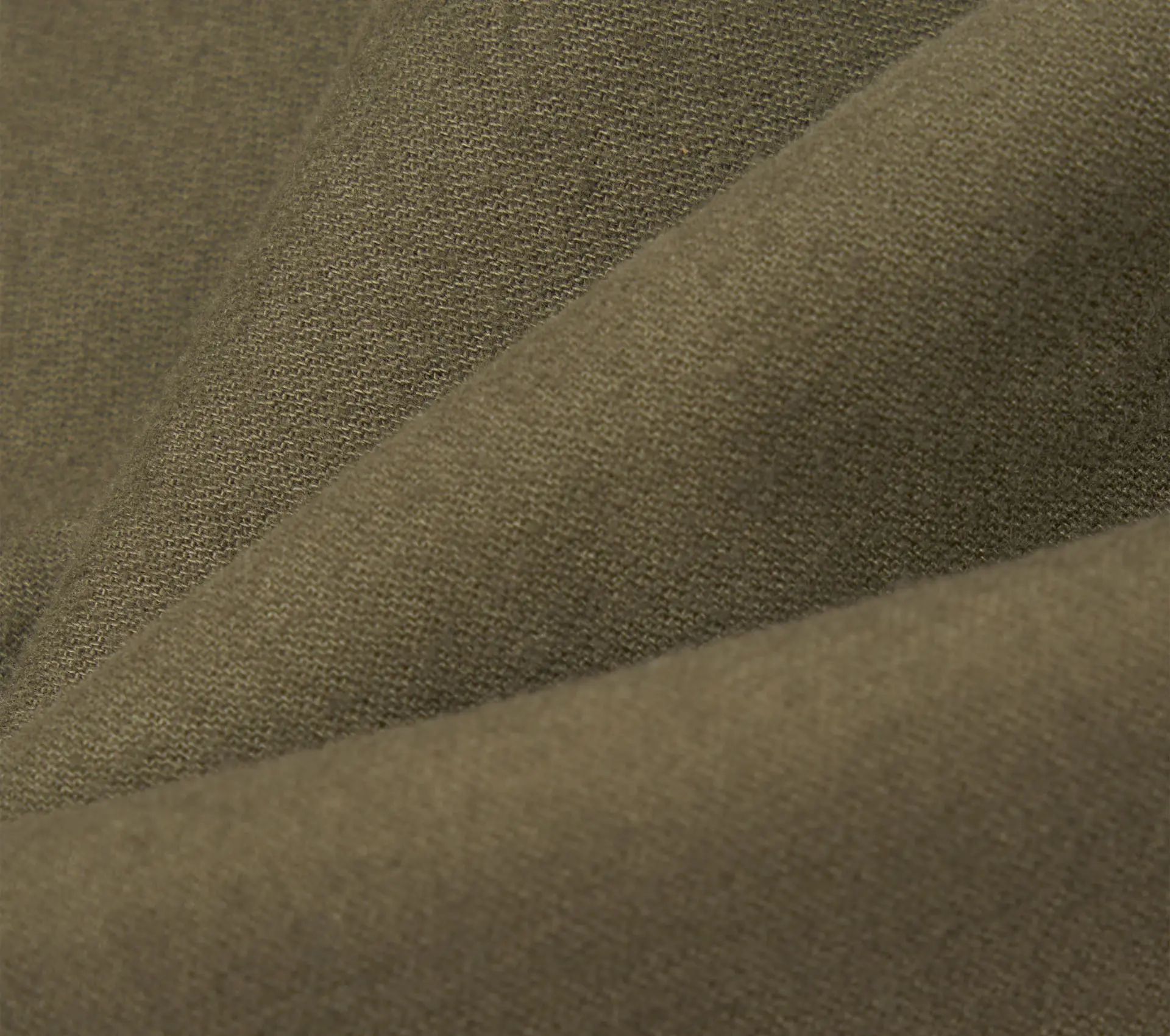 Pleated Track Pant Brushed Moleskin Olive