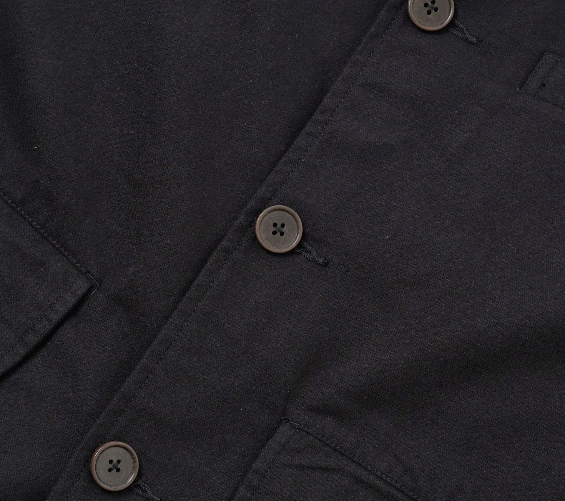 Franck Jacket Brushed Moleskin Black