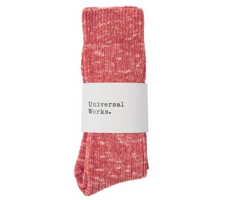 Slub Sock Slub Knit Red