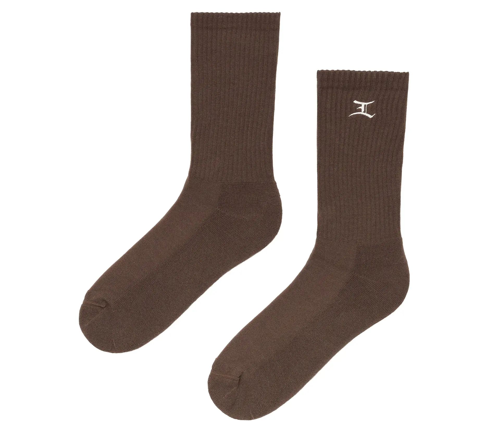 Core Socks Brown Garment Washed