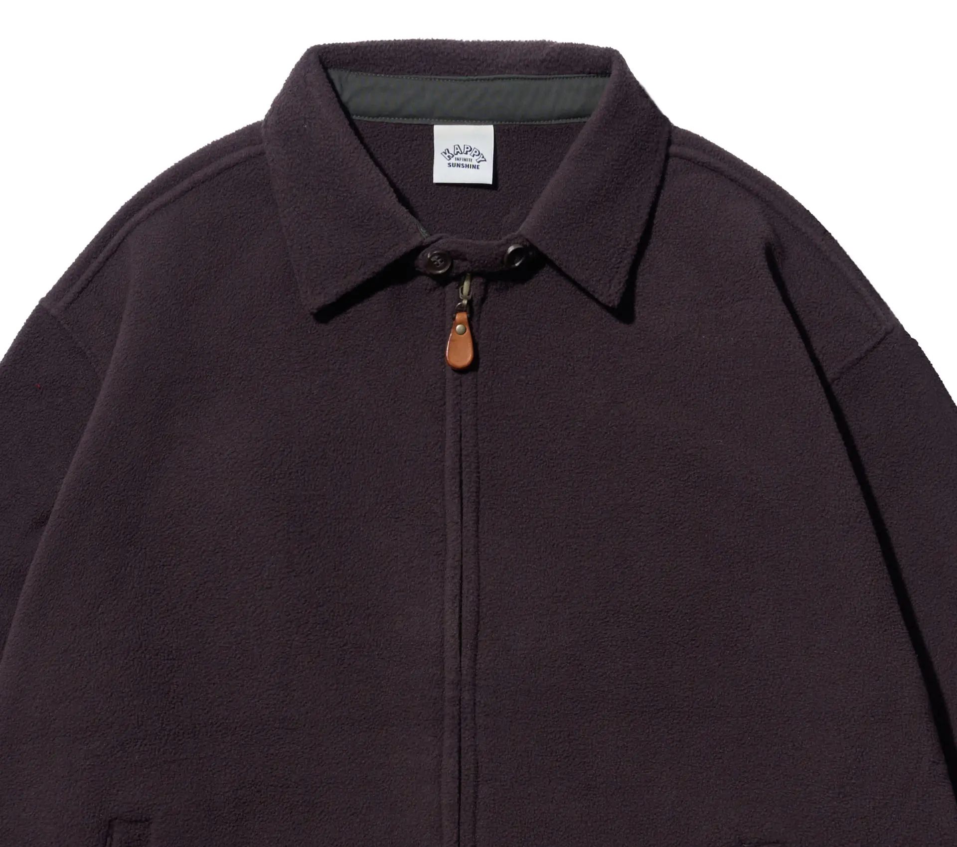 Fleece Bomber Jacket Brown