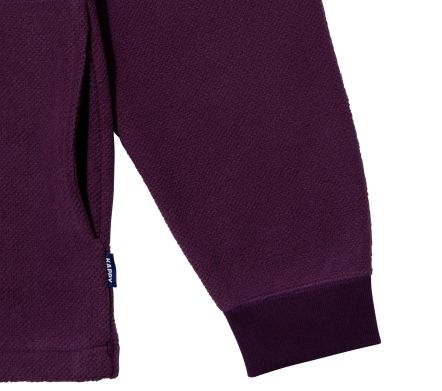 Image #3 of Fleece Waffle Button Anorak Purple