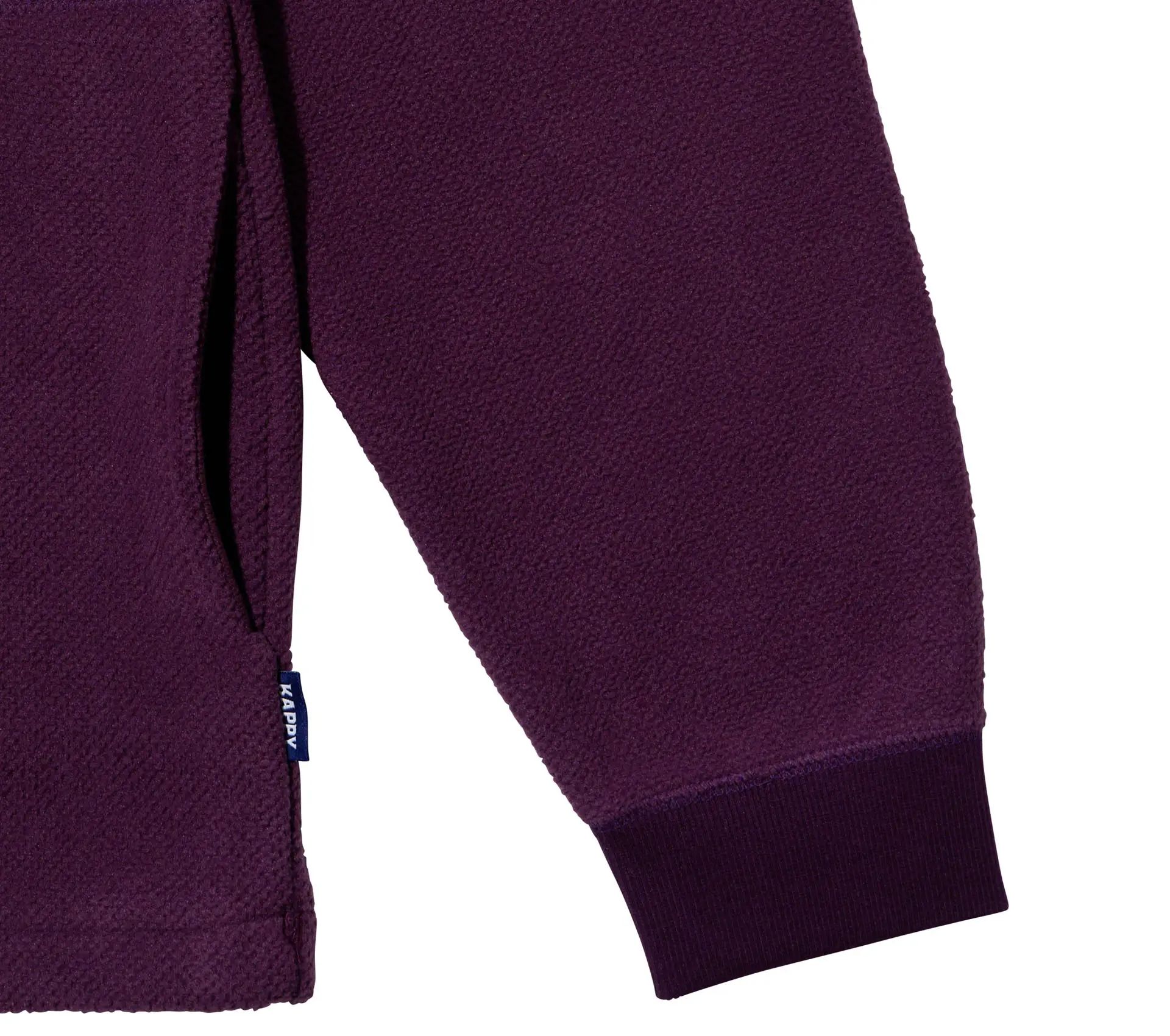 Fleece Waffle Button Anorak Purple