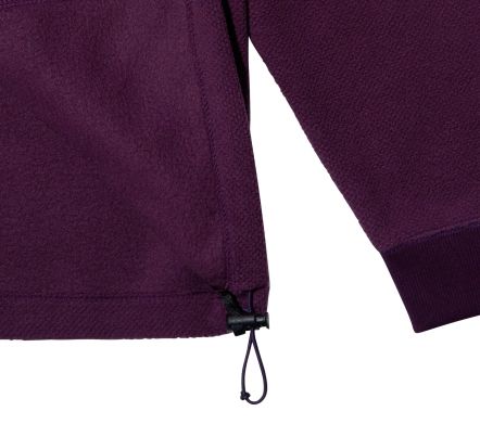 Image #4 of Fleece Waffle Button Anorak Purple