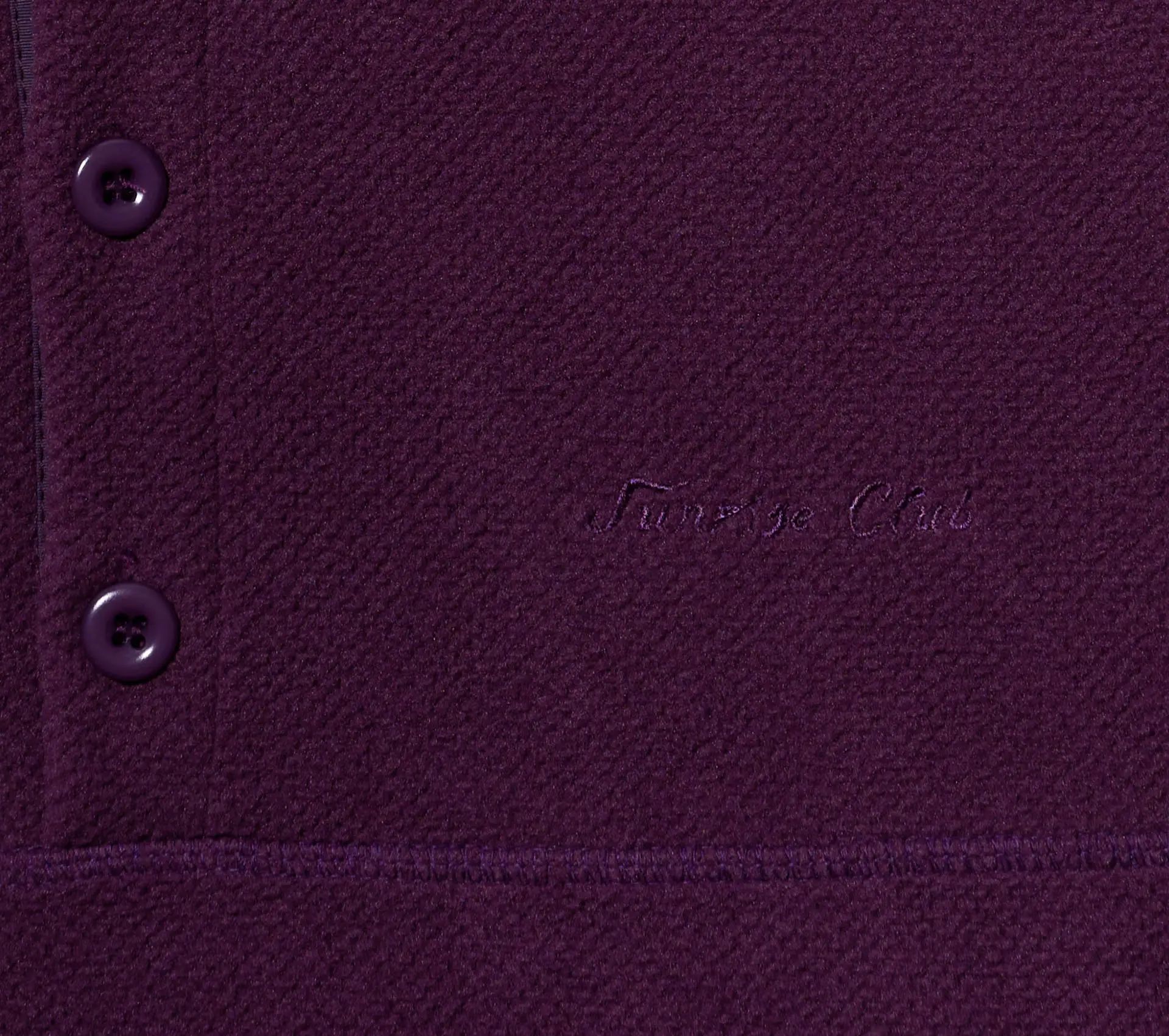 Fleece Waffle Button Anorak Purple