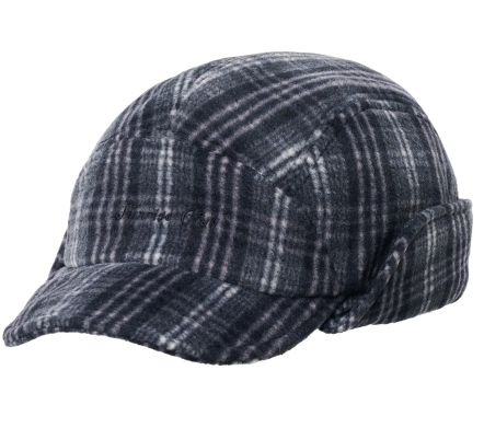 Fleece Check Trooper Hat Black
