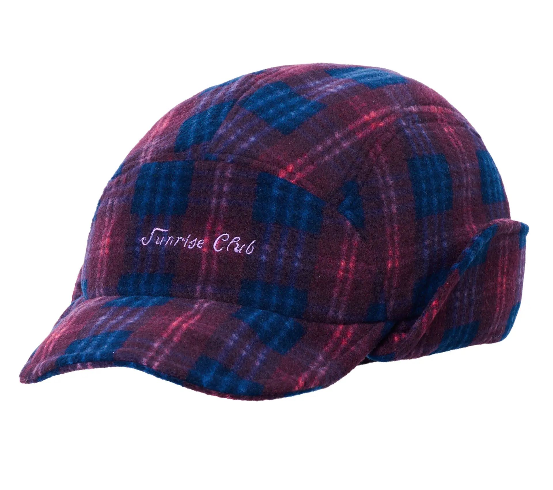 Fleece Check Trooper Hat Purple