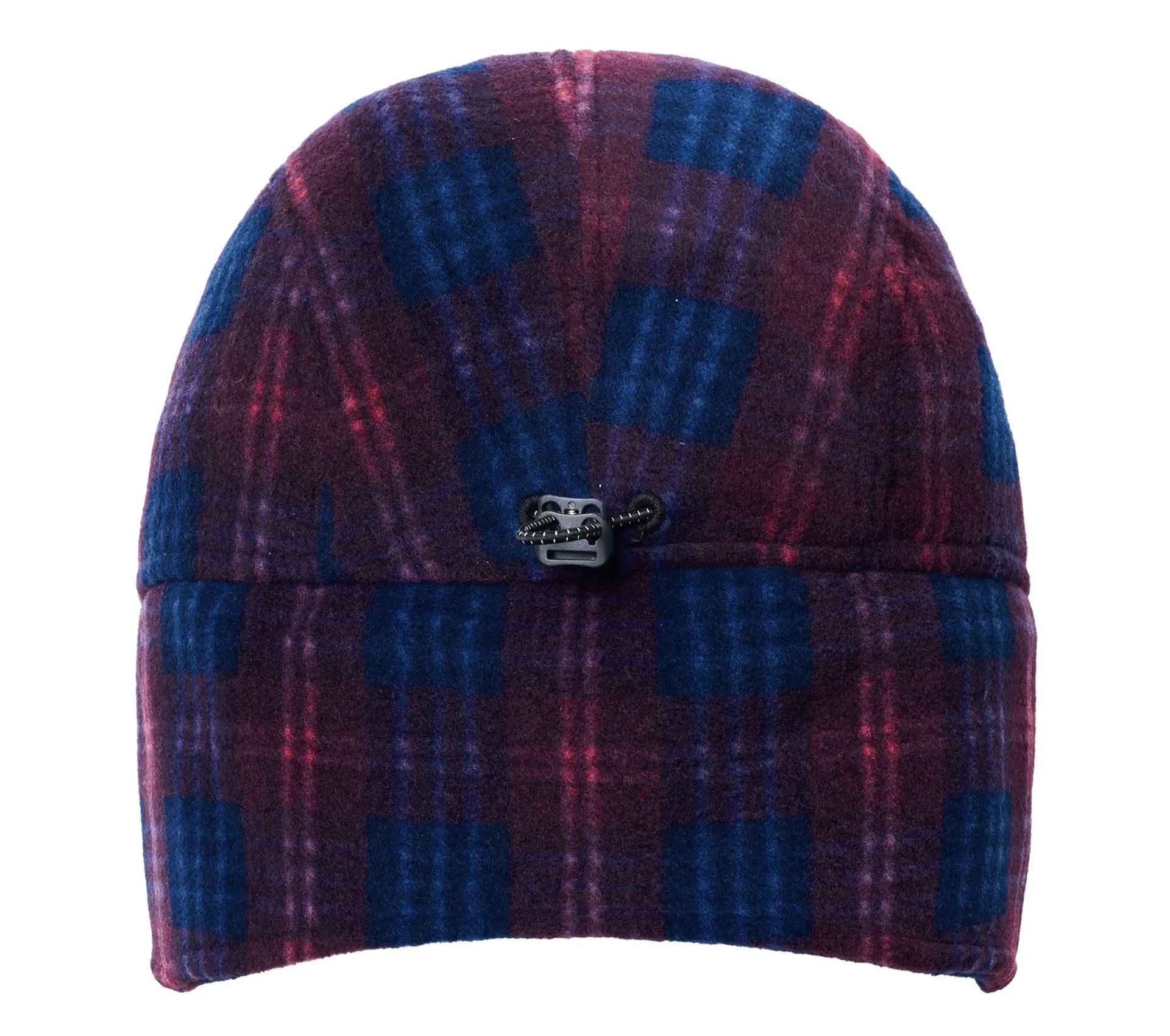 Fleece Check Trooper Hat Purple