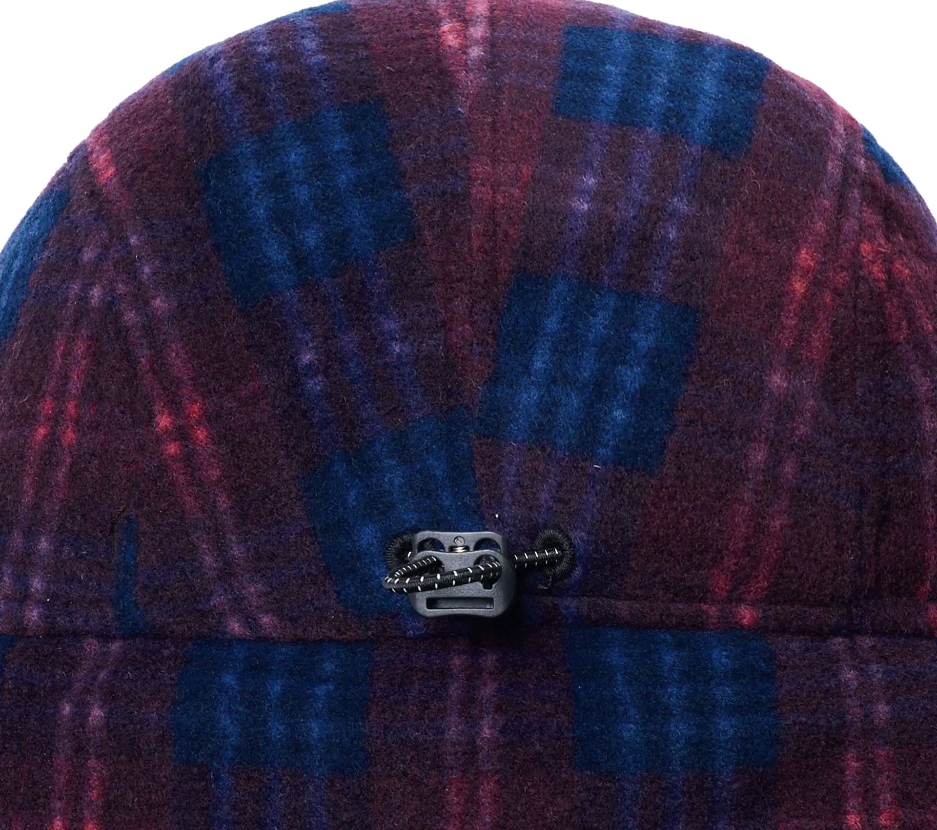 Fleece Check Trooper Hat Purple