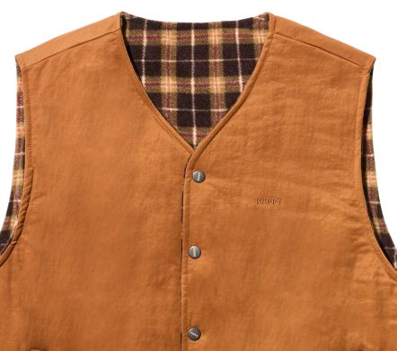 Image #2 of Reversible Nylon Check Vest Orange