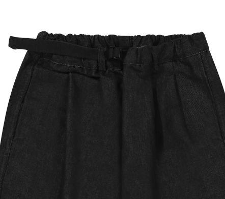 Image #1 of Two Tuck Wide Denim Pants Black