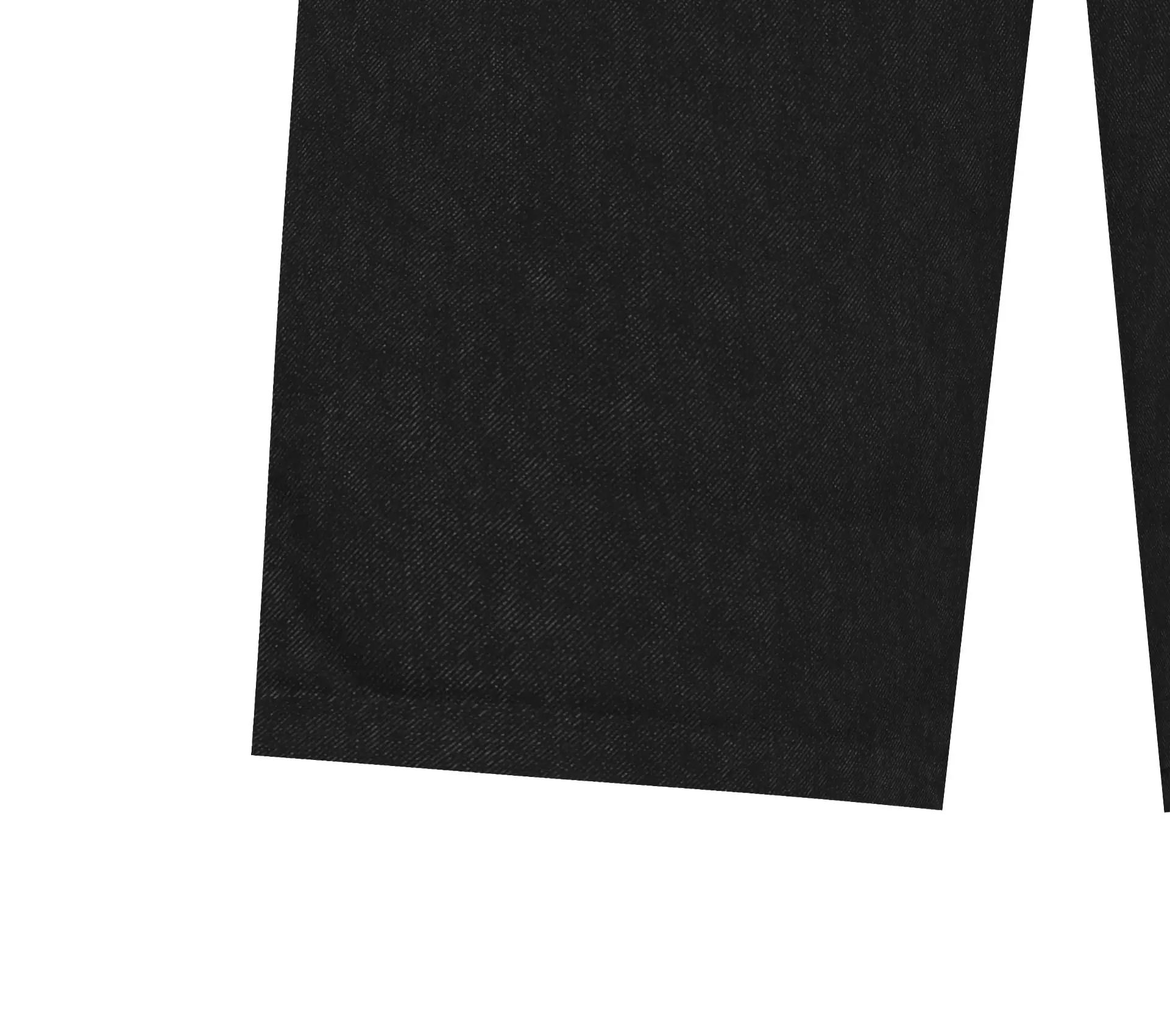 Two Tuck Wide Denim Pants Black