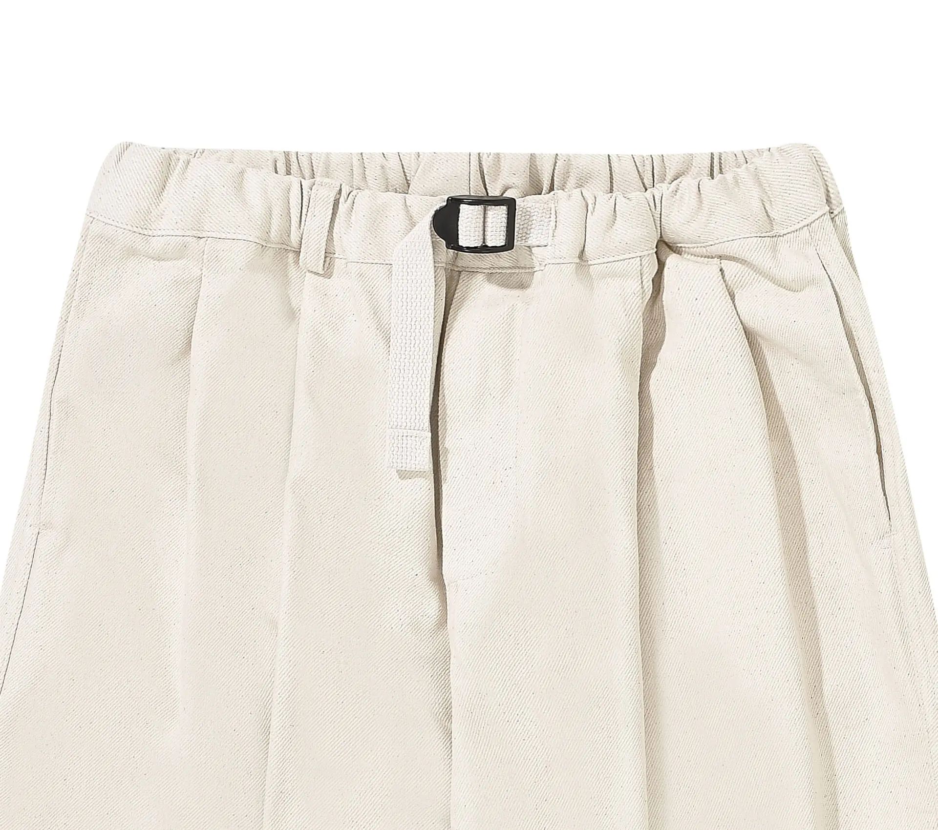 Two Tuck Wide Denim Pants Ecru