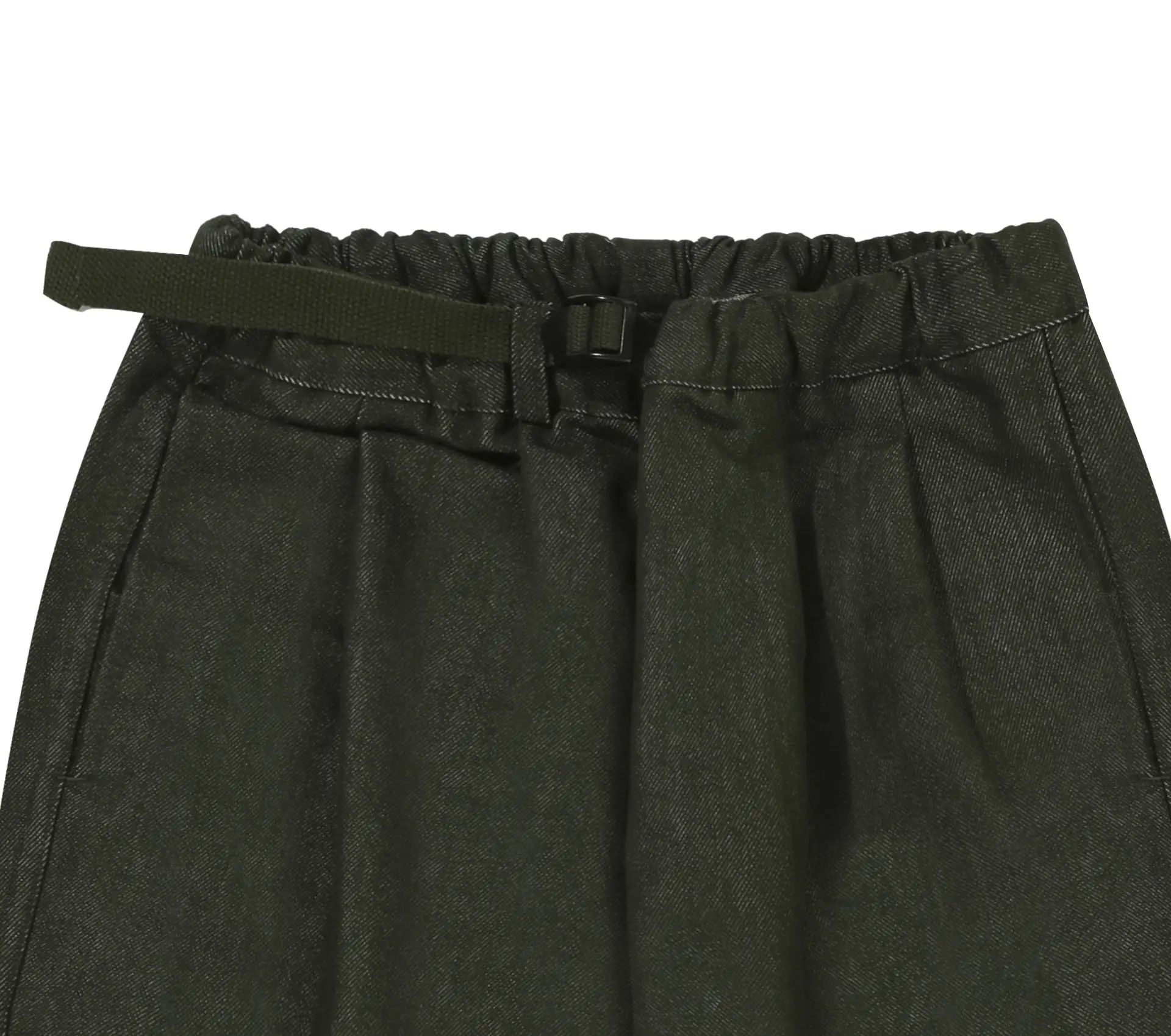 Two Tuck Wide Denim Pants Khaki