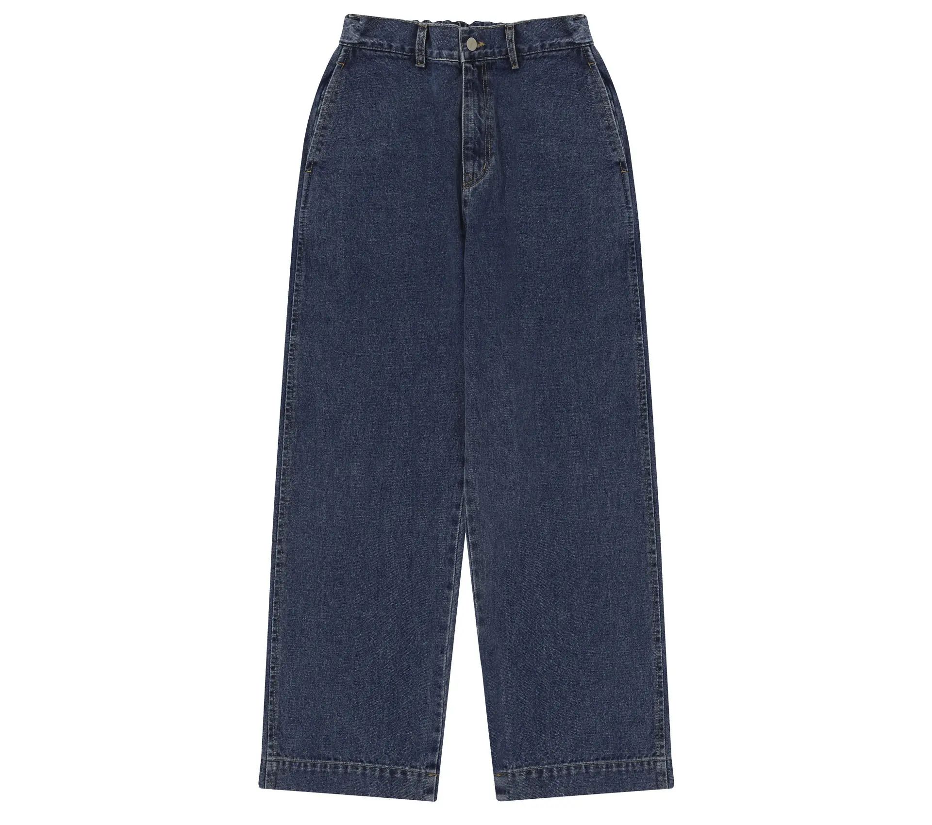 Washed Loose Denim Mid Blue