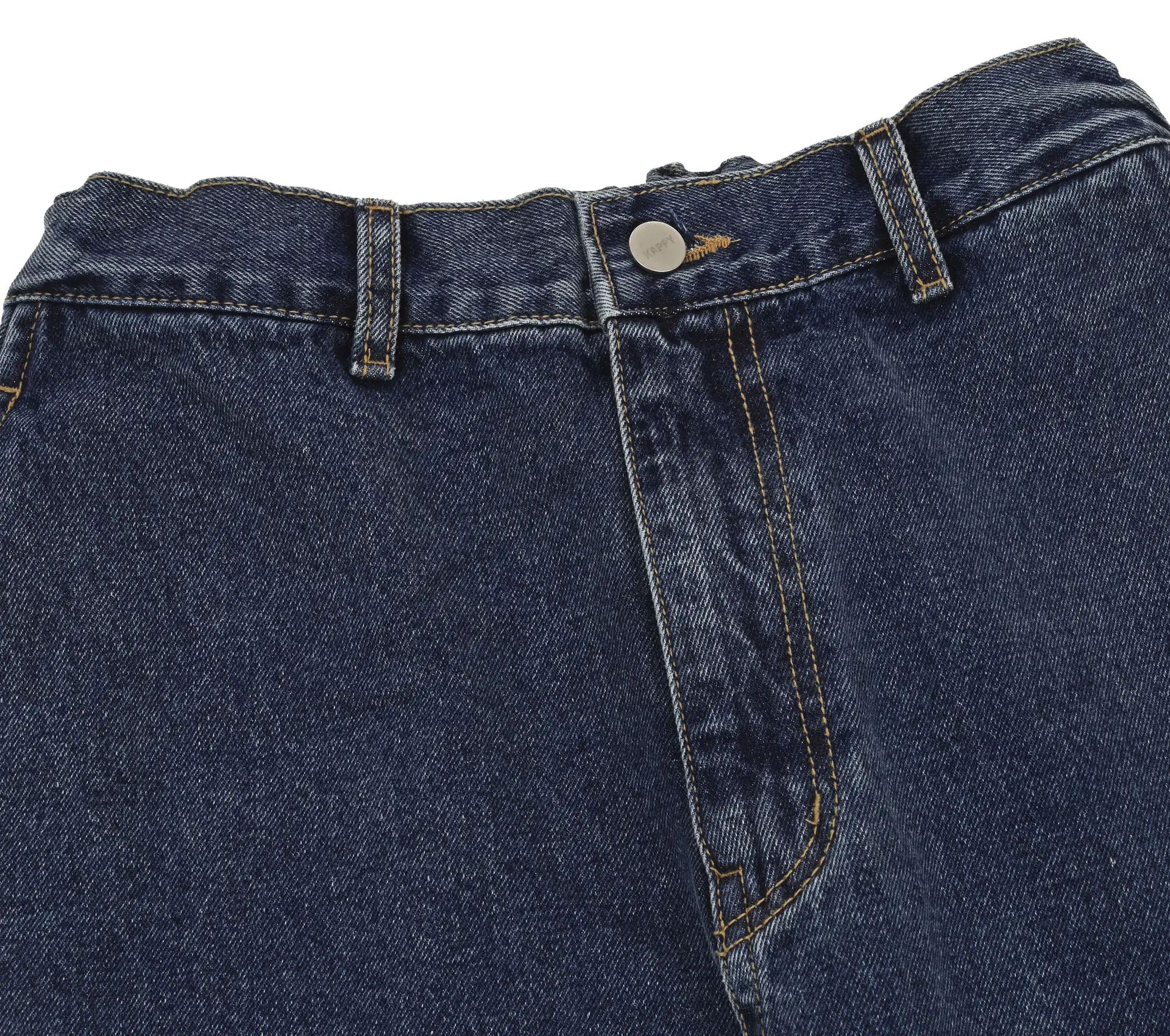 Washed Loose Denim Mid Blue