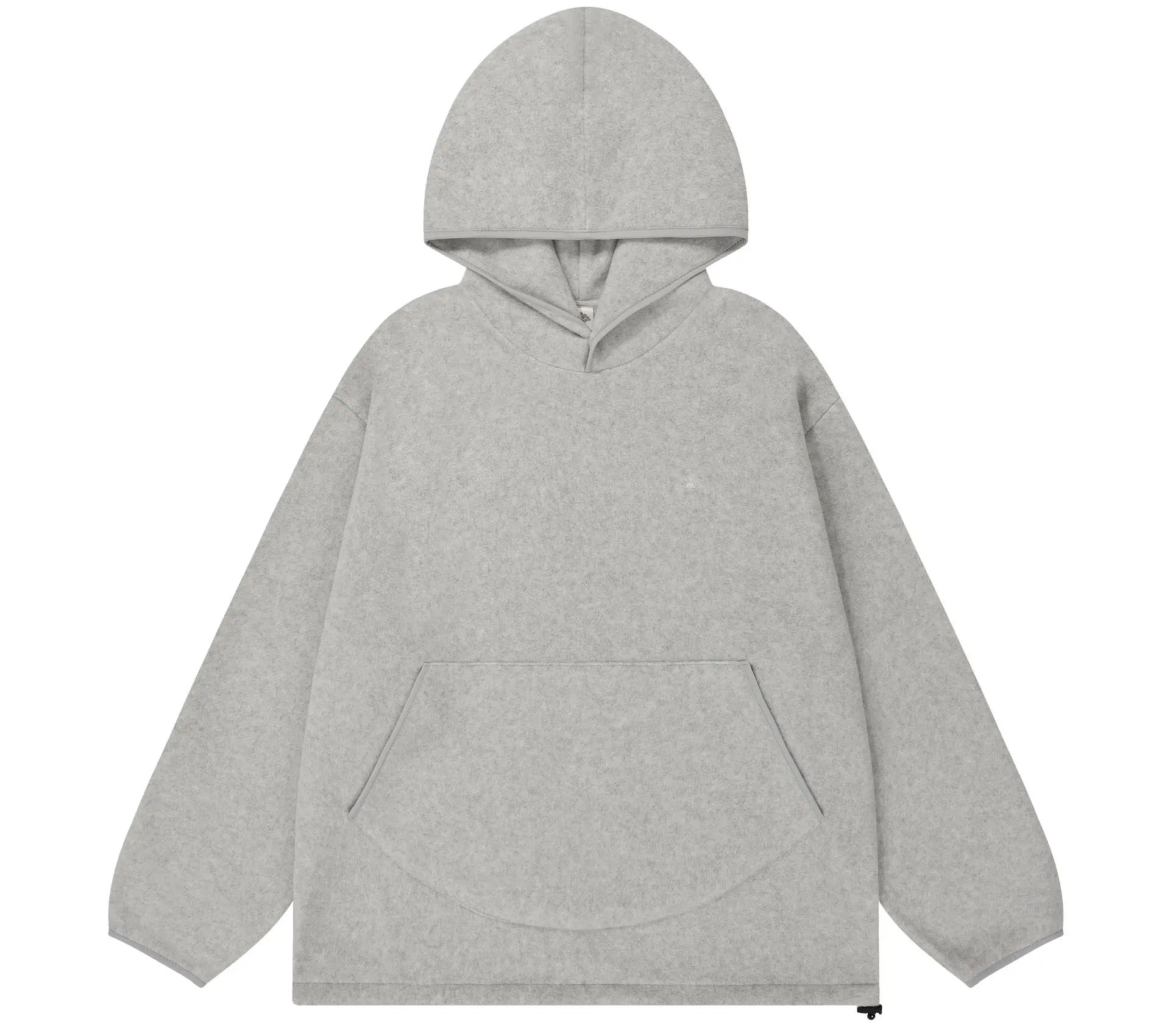 Sunrise Fleece Button Hoodie Melange White