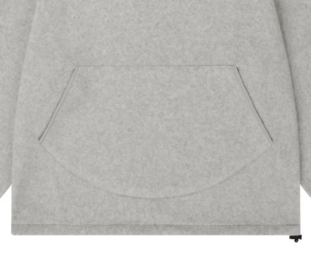 Image #2 of Sunrise Fleece Button Hoodie Melange White