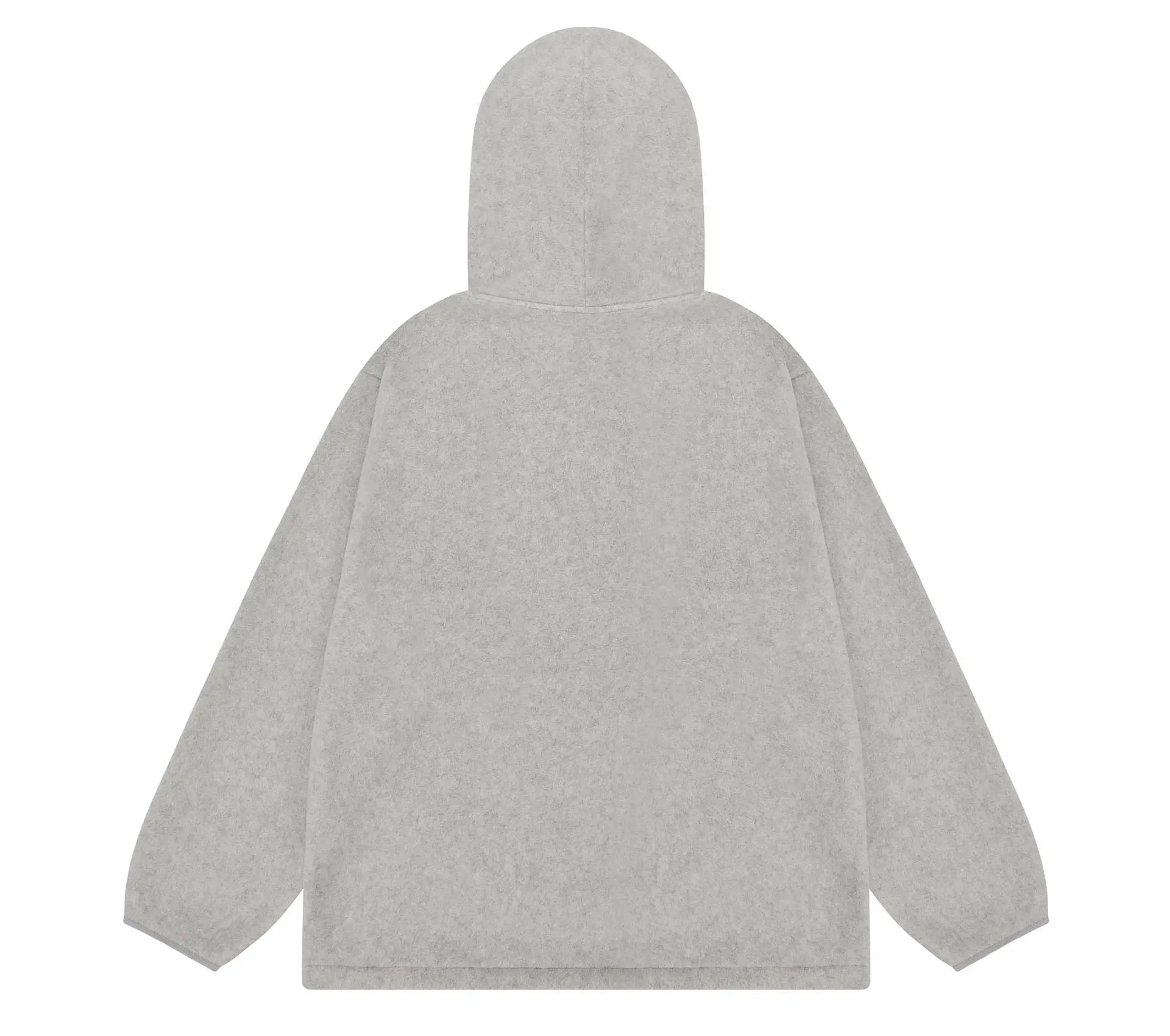 Sunrise Fleece Button Hoodie Melange White
