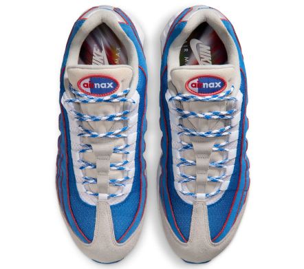 Image #4 of Air Max 95 Big Bubble Blue Sapphire / Action Red