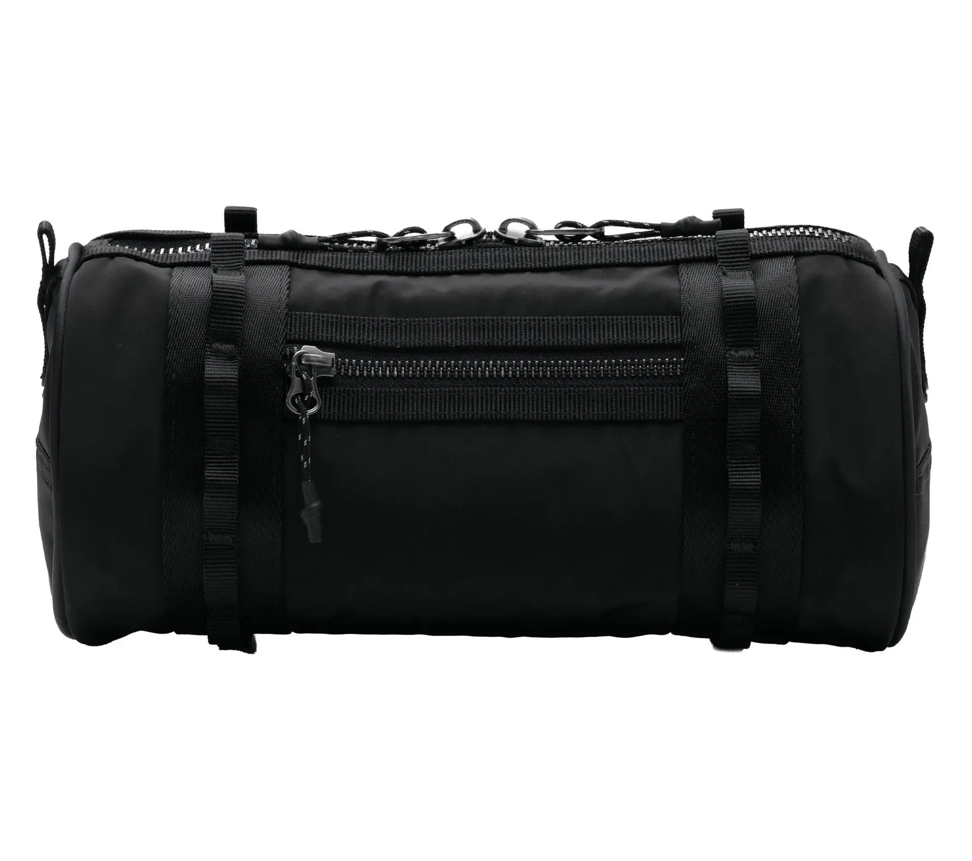 Barrel Bag Small Black Tech Sateen