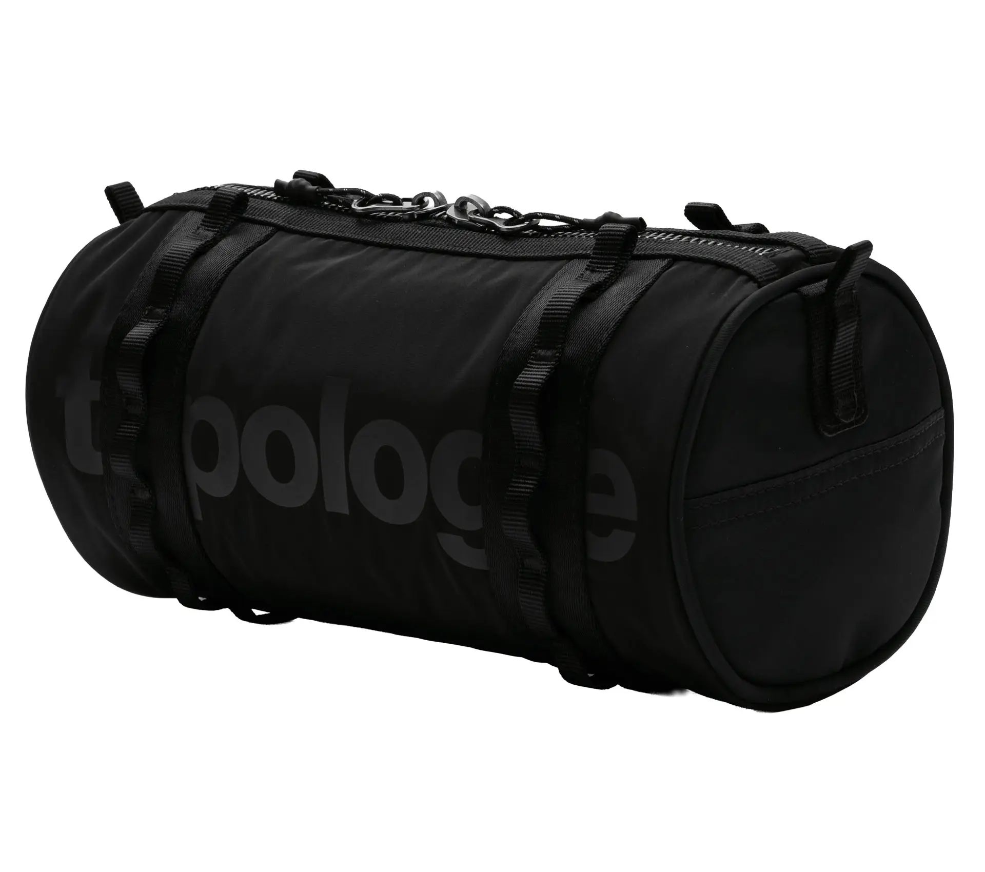 Barrel Bag Small Black Tech Sateen
