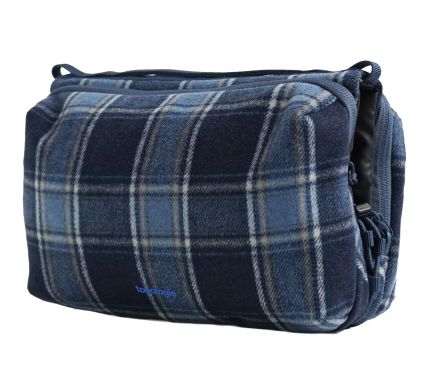 Image #1 of Bottle Sacoche Large Blue Check / Check Wool