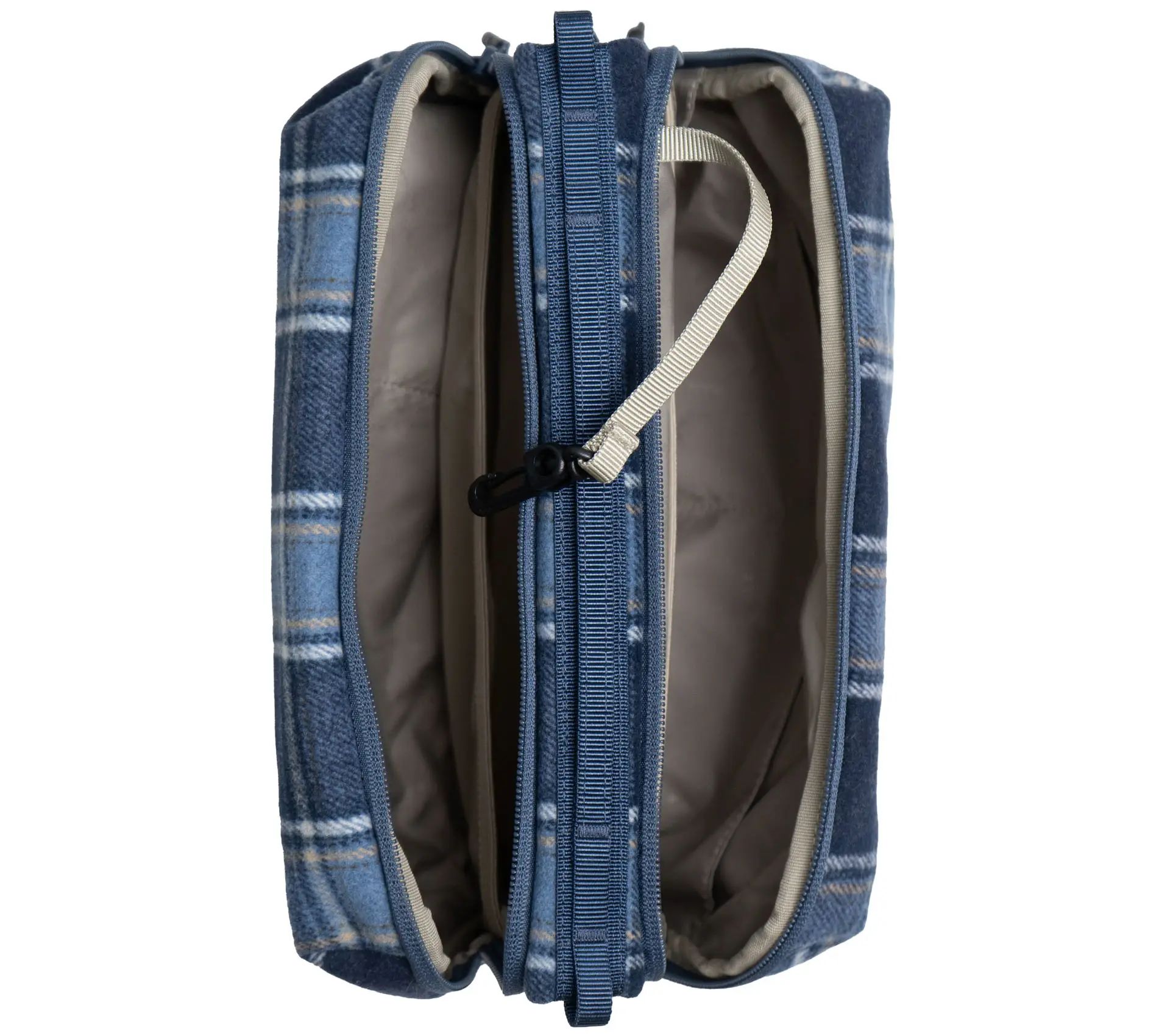 Bottle Sacoche Large Blue Check / Check Wool