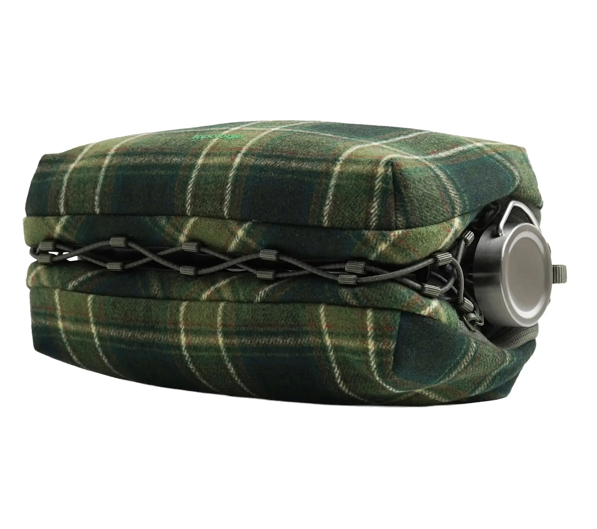 Bottle Sacoche Large Green Check / Check Wool