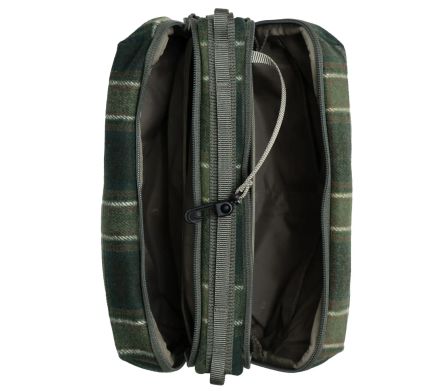 Image #3 of Bottle Sacoche Large Green Check / Check Wool