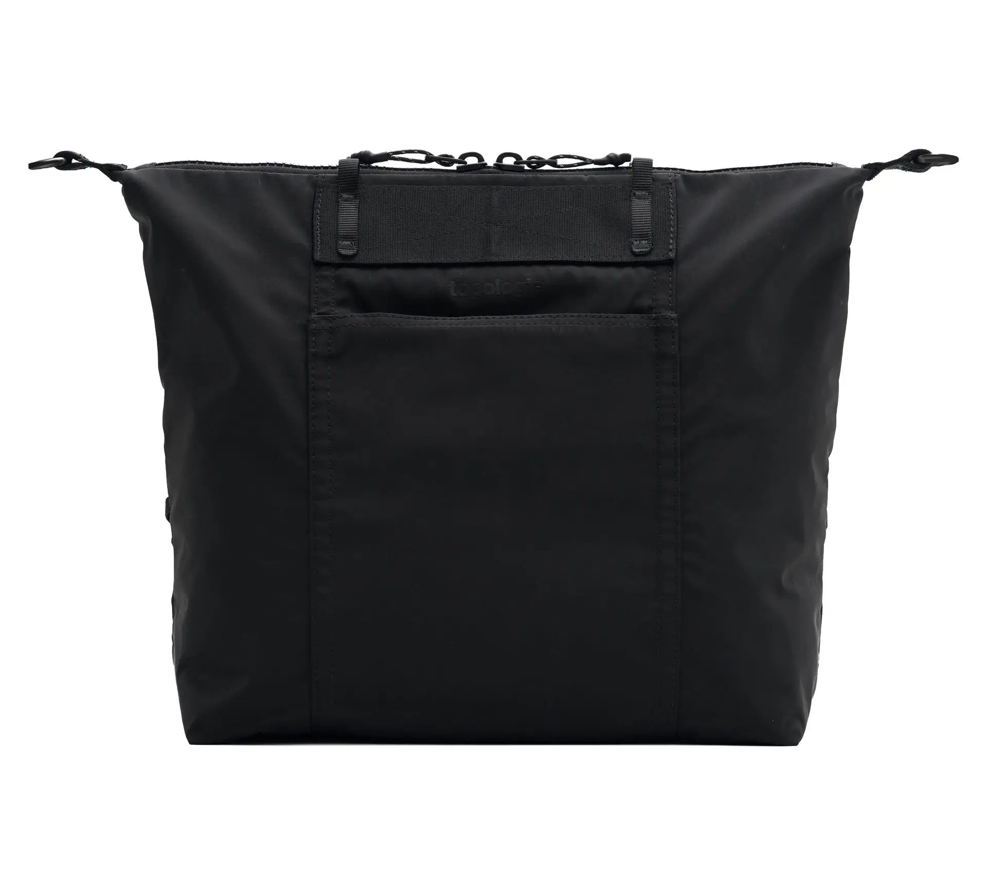 Explorer Tote Medium Black Tech Sateen