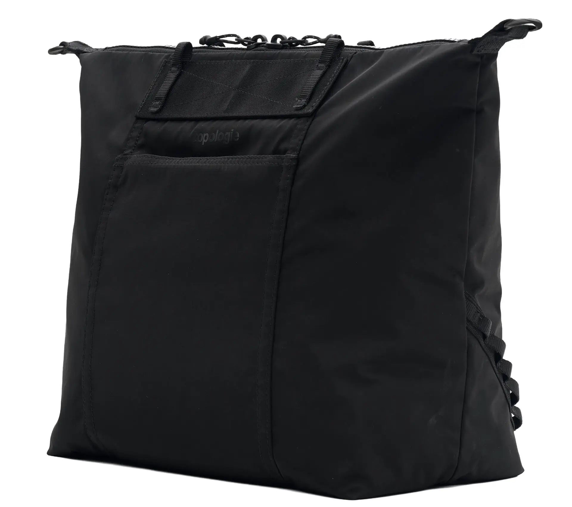 Explorer Tote Medium Black Tech Sateen