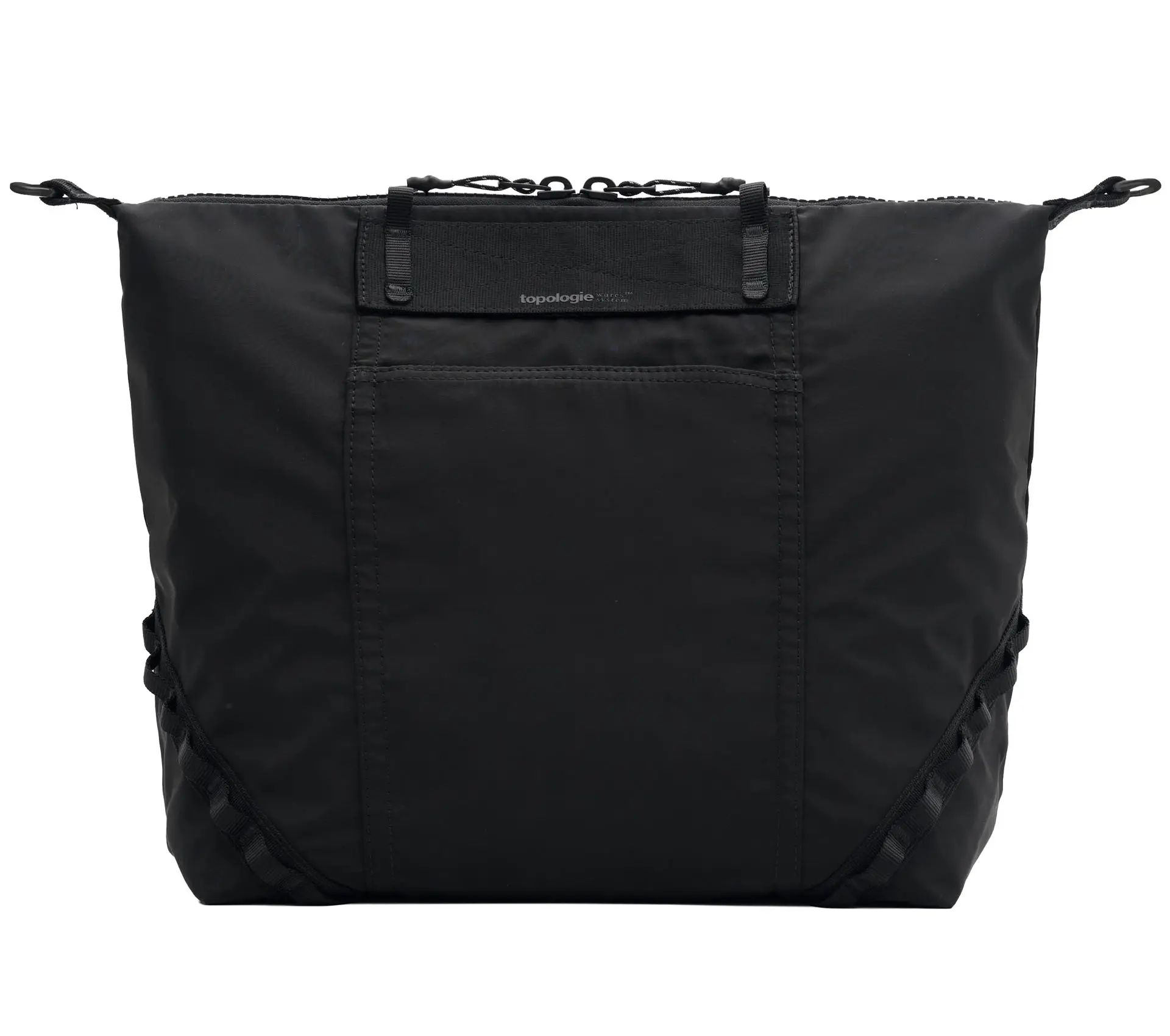 Explorer Tote Medium Black Tech Sateen