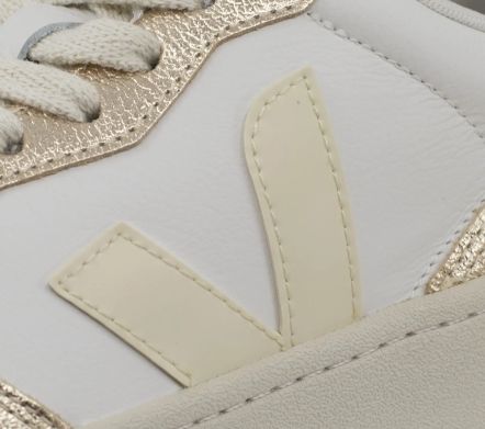 Image #4 of V-90 O.T. Leather White Calcaire Platine