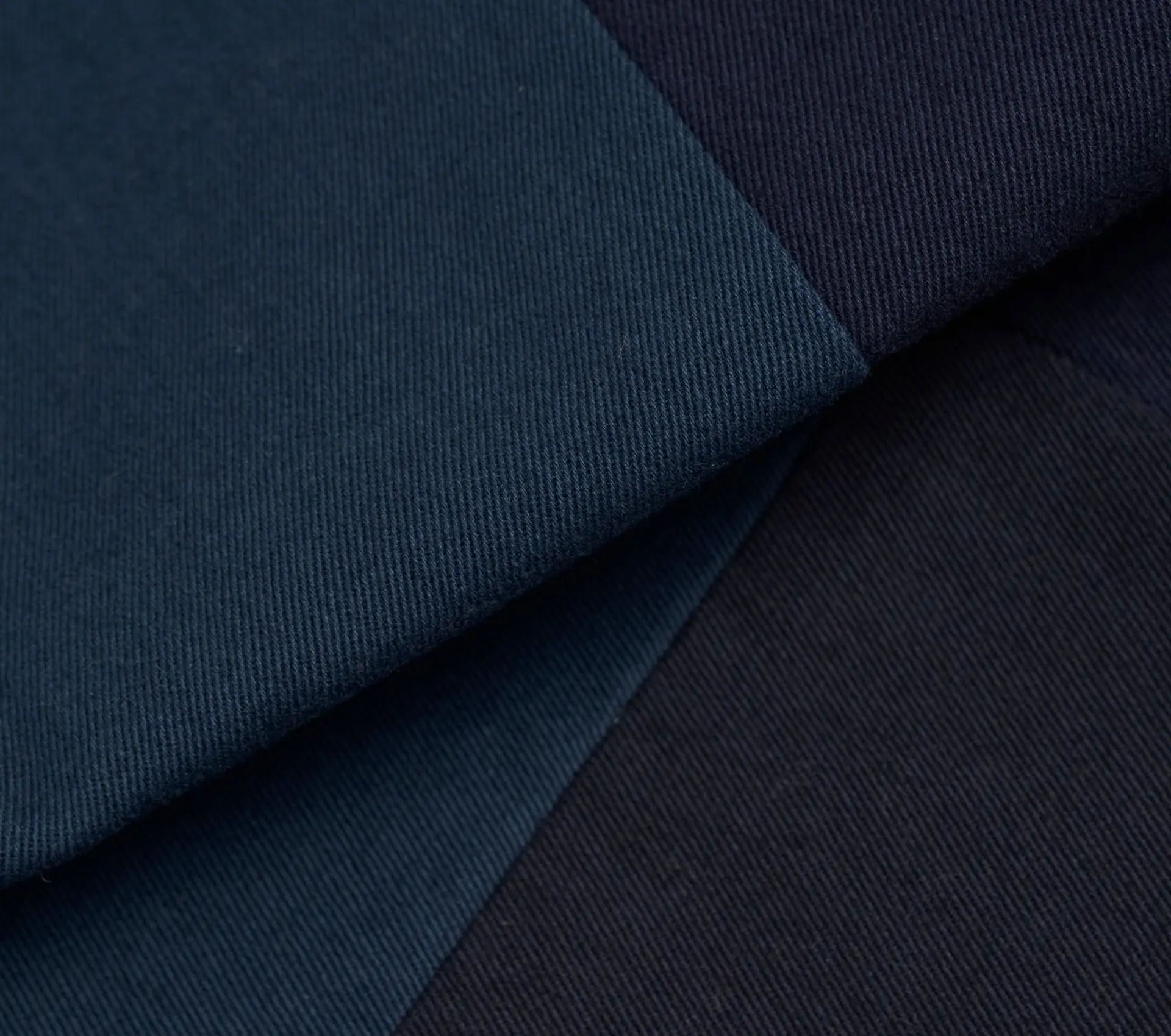 Three Button Jacket Patchwork Twill Navy