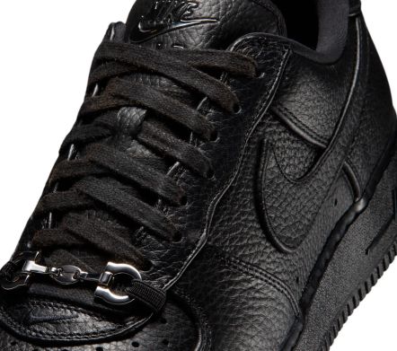 Image #6 of Air Force 1 Low Retro Premium "Black Leather"