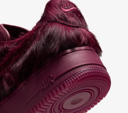 Image #7 of Air Force 1 Low QS "Burgundy Pony Hair"
