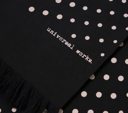 Image #1 of Dot Print Short Scarf Black