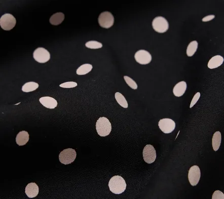 Image #2 of Dot Print Short Scarf Black