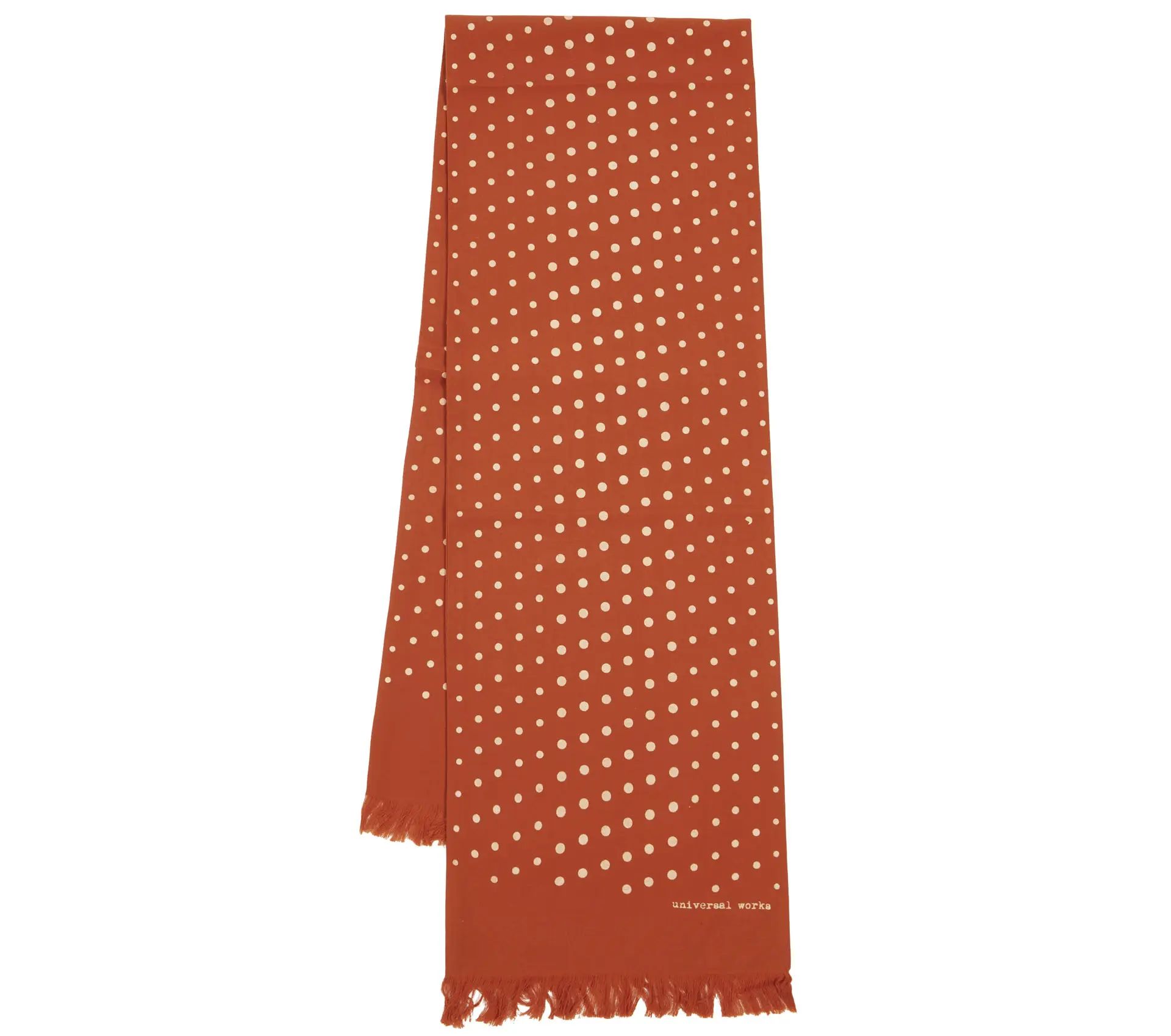 Dot Print Short Scarf Orange